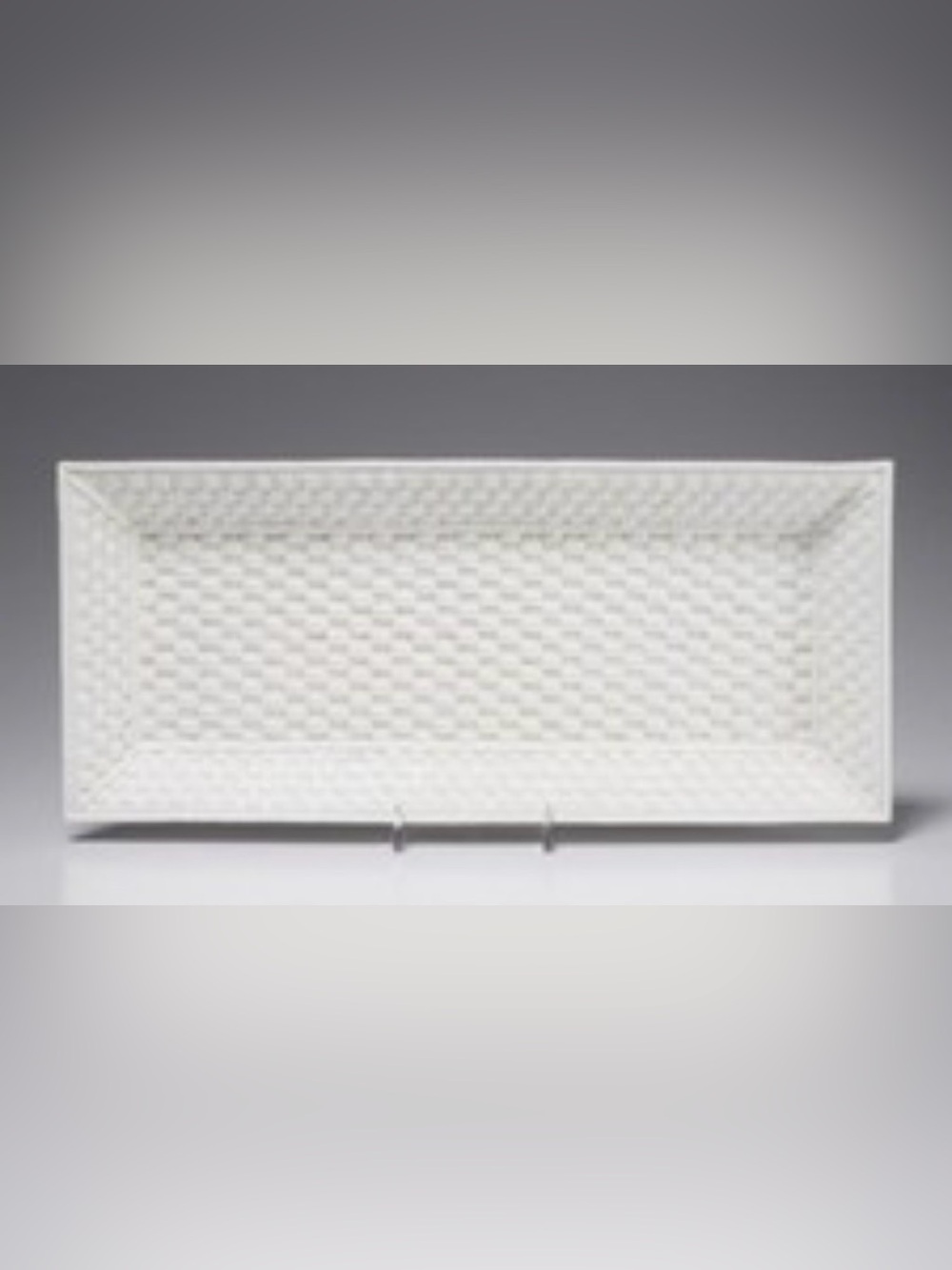 Tiffany & Co. Tiffany Weave Irish bone china basket weave rectangular tray